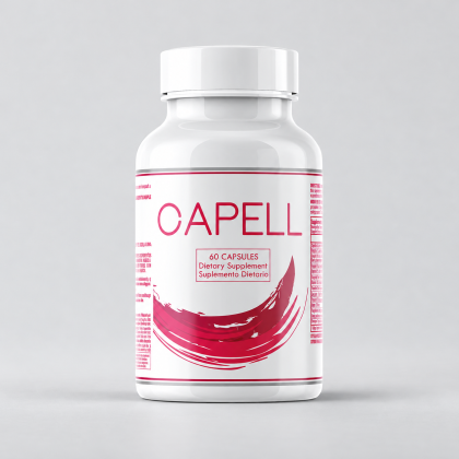 Capell Healthy America – 60 cápsulas sobre fondo gris de catálogo