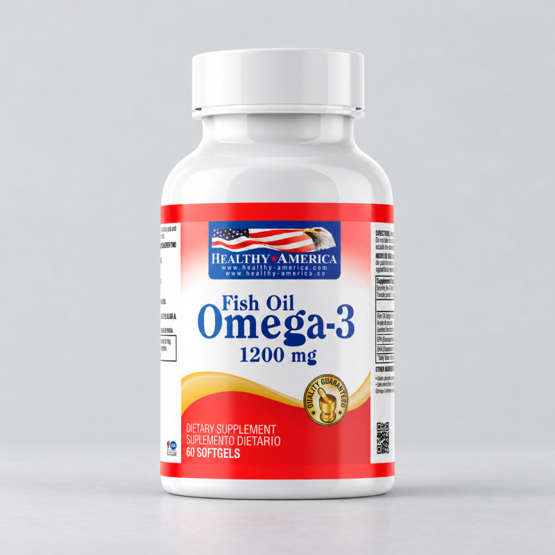 Omega‑3 Healthy America 1200 mg – 60 cápsulas blandas